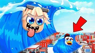 Ich ZERSTÖRE alles als TSUNAMI in ROBLOX!