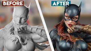 Painting a HUGE $700 Batgirl Statue 