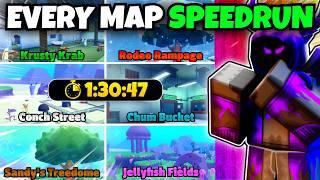EVERY MAP SPEEDRUN WORLD RECORD! (SpongeBob Tower Defense)