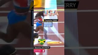 This is how Team USA STUNNED and de-throned the Jamaican sprint queens in 4x100m #shorts