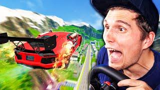 Welches Auto fliegt am weitesten auf der XXXXL Sprungschanze? | BeamNG