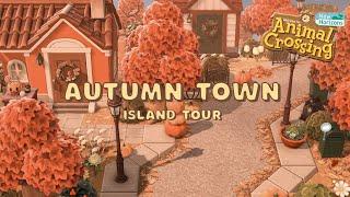 Autumn Themed Natural & Structured Town // Animal Crossing New Horizons Island Tour