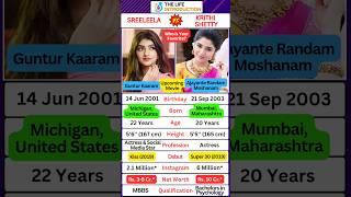 Krithi Shetty | Sreeleela Biography Who is ruling tollywood #shorts #krithishetty #sreeleela