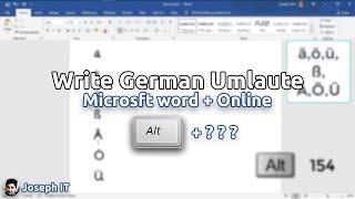 How to Write Umlaut in English Keyboard Anywhere | German Umlaut Characters