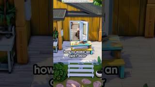 How to make an Open Door in The Sims 4 with no mods or CC ️ #thesims #thesims4