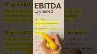 EBITDA Explained Simply #finance #knowledge