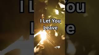 I LET YOU LEAVE – Official Lyric Video | Love Song About Letting Go With Love