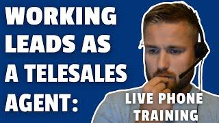 Inside look at how a telesales agent works his leads. Live medicare call recordings