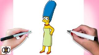 How To Draw Marge Simpson | The Simpsons