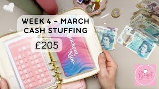 MARCH W4 - CASH STUFFING £205 | Low Income | #CashEnvelopeStuffing | UK Cash Stuffing | Budgeting