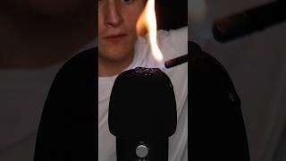 i lit my microphone on fire for ASMR… #shorts #asmr