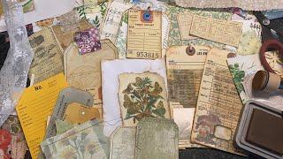 DIY Ephemera for junk journal / tags, journal cards, collage