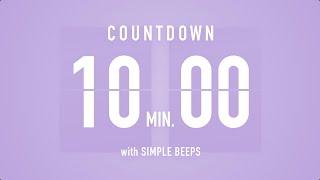 10 Min Countdown Flip Clock Timer / Simple Beeps 🫐 