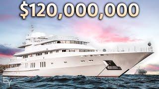 Touring a $120,000,000 MEGA YACHT With A Rooftop POOL!