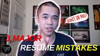 Resume Don'ts 3 BIGGEST MISTAKES | Wonsulting