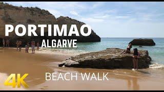 Portimao, Algarve. 4K walk along the beach !