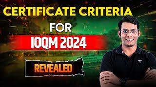 Certificate Criteria for IOQM 2024 revealed | Prashant Jain #ioqm #ioqm2024