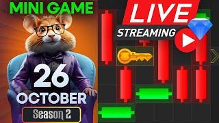 26 October Hamster Kombat Mini game Puzzle Today (Solved) Live | #livestream #hamstercombat