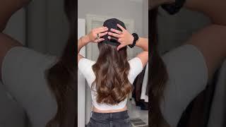 cute hairstyle with a hat #hair #hairstyle #hairtutorial