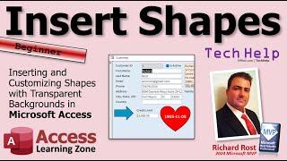 Inserting and Customizing Shapes with Transparent Backgrounds in Microsoft Access