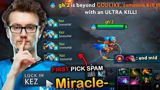 Why Miracle- loves to FIRST PICK the New Hero KEZ in ranked, Easy MMR