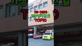 119 구조대가 출동해서 가장 많이 한 일 TOP10