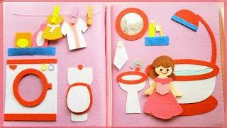 Quiet Book Dollhouse for kids|Busy Book for toddler|Activity Book|Felt Book