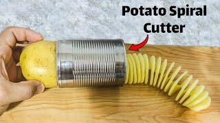 How To Make A Spiral Potato Cutter | Homemade Spiral Potato Slicer