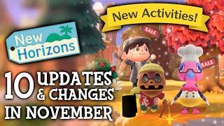 10 UPDATES & CHANGES in November 2024 (New Activities) - Animal Crossing New Horizons