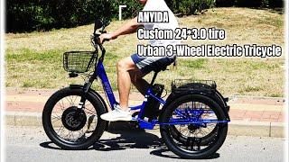 ANYIDA Custom 24*3.0 tire Urban 3-Wheel Electric Tricycle | Wholesale  E-Trikes Factory