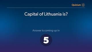 Capital of Lithuania is?   Countries and Capitals Quiz