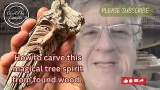 Simple and easy carving of a magical tree spirit.