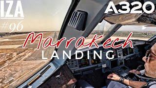 A321 RAK  Marrakech | LANDING 28 | 4K Cockpit View | ATC & Crew Communications [RE UPLOAD]