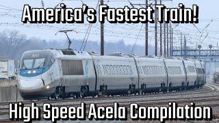 America’s Fastest Train - Amtrak Acela High Speed Compilation 2024