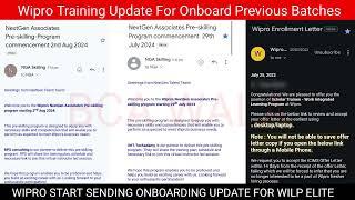 Wipro Onboarding Update