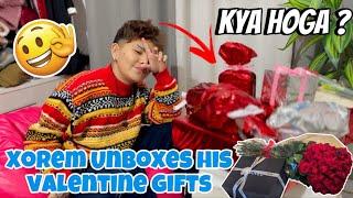 Xorem Unboxing his VALENTINE GIFTS ~ He's so Happy  ~ Xorem & Gracy