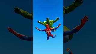 SPIDER-MAN SAVES HULK! HULK SPIDER TOOK REVENGE ON VENOM (GTA V SHORTS)️  #gta5 #shorts