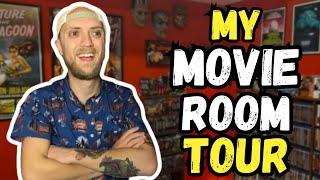 MY MOVIE ROOM & SHELF TOUR 2023! | Blu-rays, Toys, Classic Horror & More