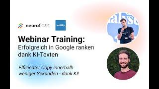 Seobility & neuroflash: Erfolgreich in Google ranken dank KI-Texten und SEO Analyse