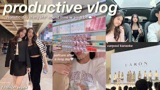 PRODUCTIVE DAY IN MY LIFE *realistic* : grwm, fashion week, carpool karaoke, visit store ️