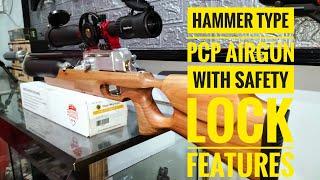  hammer type PCP airgun with safe lock features