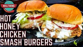  IRRESISTIBLE! HOT HONEY CHICKEN SMASH BURGERS ON THE GRIDDLE  - THE ABSOLUTE BEST RECIPE 