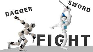 Dagger VS Sword Fight ► Toribash