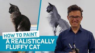 Watercolor Painting Tips! Painting a realistically fluffy cat. Part 2