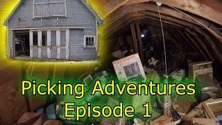 Abandoned Home of a Hoarder - Finding Antique & Vintage Collectibles - Picking Adventures Episode 1