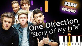 Learn To Play Story Of My Life One Direction on Piano! (Easy) SLOW 50% Speed