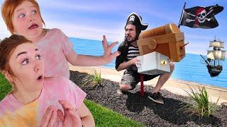 Adley’s PiRATE ️ iSLAND!!  hidden treasure on a Magic Beach, new Hide n Seek pretend play with Mom!