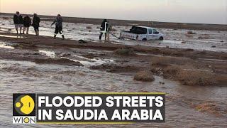 Flooded streets in Saudi Arabia; rain alert in Madinah, Tabuk & Jeddah | English News | WION