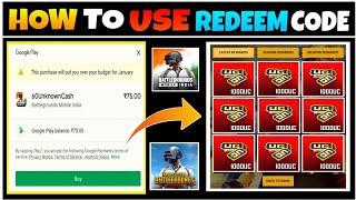 How To Use Redeem Code In Bgmi/PubgMobile BgMI Redeem Code Today