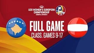 Kosovo v Austria | Full Basketball Game | FIBA U20 Women's European Championship 2023 - Division B